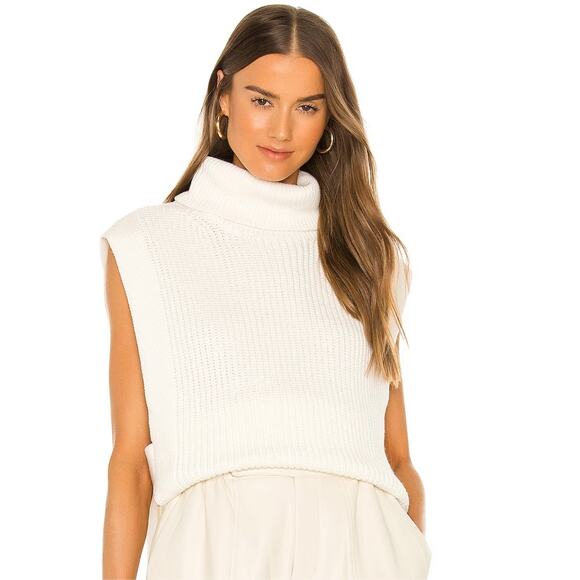 L'Academie Collin Turtleneck Pullover in White NWOT Size Small - Picture 1 of 4